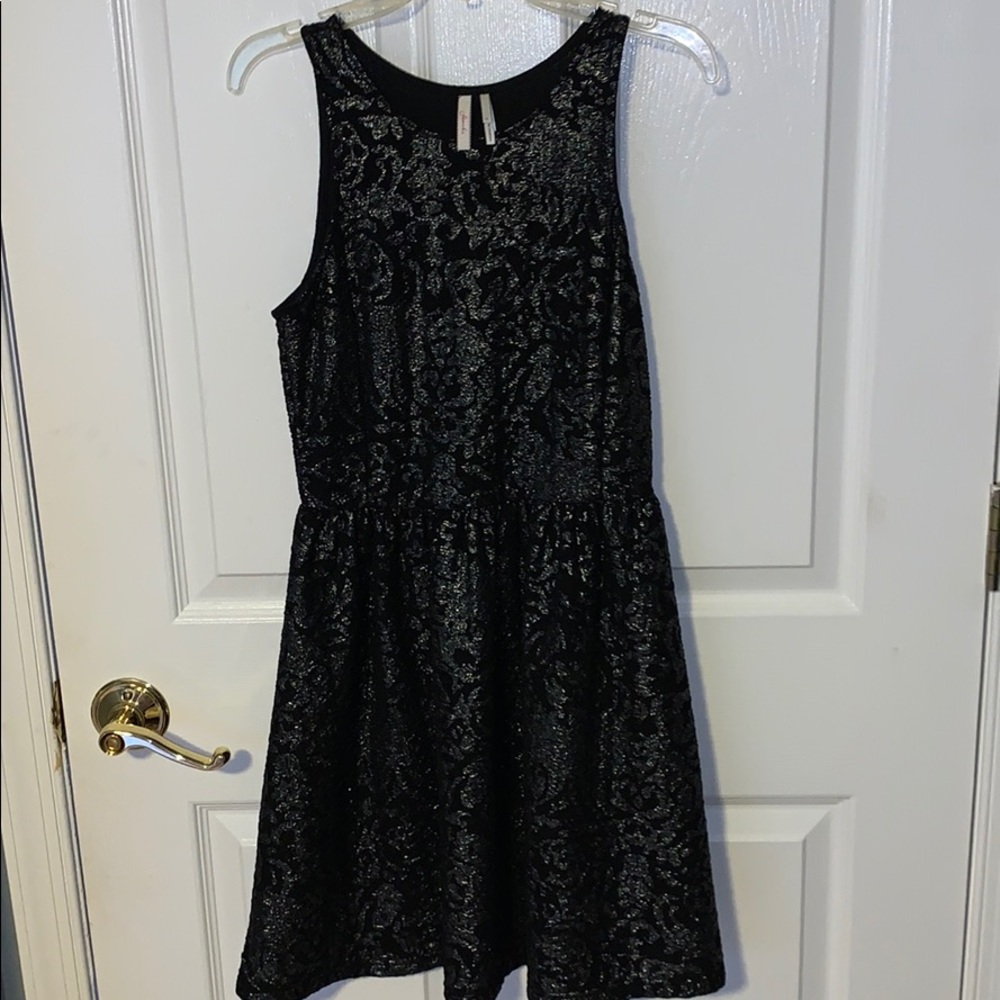black and silver cocktail/formal dress